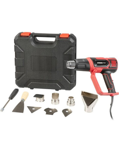 Pistol cu aer cald, 2000 W, cu accesorii, afisaj LCD, Strend Pro