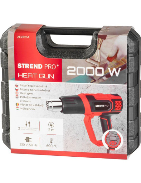 Pistol cu aer cald, 2000 W, cu accesorii, afisaj LCD, Strend Pro