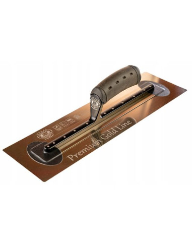 Gletiera inox, intarita, Olejnik, maner piele, 0.4 mm, 12x35.6 cm