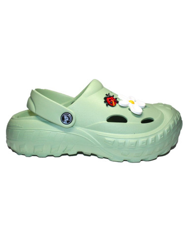 Papuci/saboti, clogs, pentru femei, spuma EVA, verde oliv deschis, marimea 38, Jose Amorales