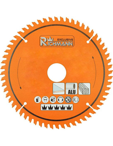Disc circular vidia Multimaterial pentru aluminiu, lemn, 60 dinti, 185x30 mm, Richmann Exclusive