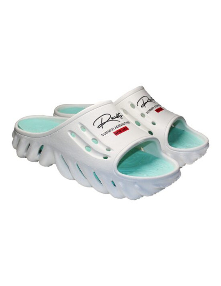 Papuci/slapi pentru femei, spuma EVA, alb si turcoaz, marimea 38, Jose Amorales