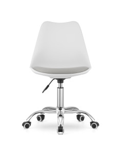 Masa de toaleta/machiaj + scaun Alba, alb, cu oglinda si LED-uri, Irina, 94x43x141 cm 2