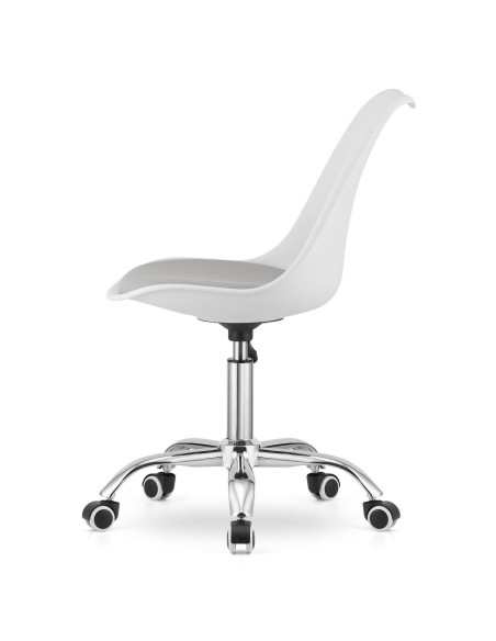 Masa de toaleta/machiaj + scaun Alba, alb, cu oglinda si LED-uri, Irina, 94x43x141 cm