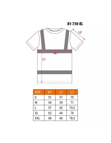 Tricou de lucru, reflectorizant, galben, model Visibility, marimea XL/56