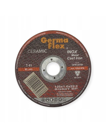 Disc debitat inox, ceramic, 125x1 mm, Germa Flex