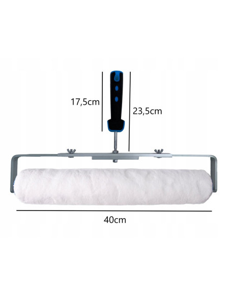 Rola cu maner, microfibra, 40 cm, fir 8 mm, pentru vopsele acrilice, latex, Painter