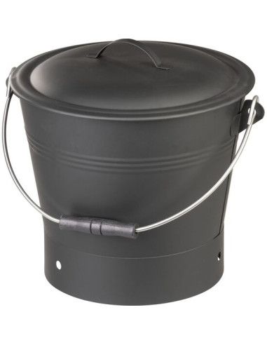 Galeata/recipient pentru cenusa, metal, negru, 8 L, Strend Pro
