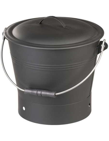 Galeata/recipient pentru cenusa, metal, negru, 8 L, Strend Pro