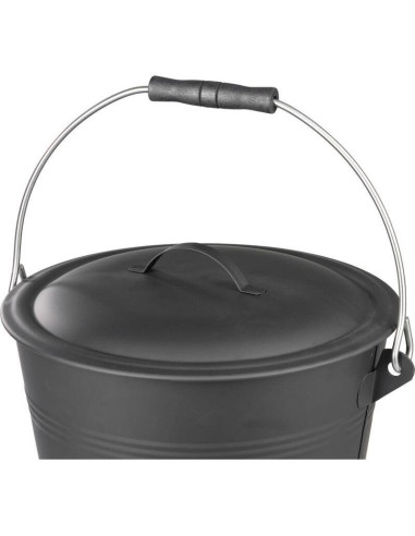 Galeata/recipient pentru cenusa, metal, negru, 8 L, Strend Pro