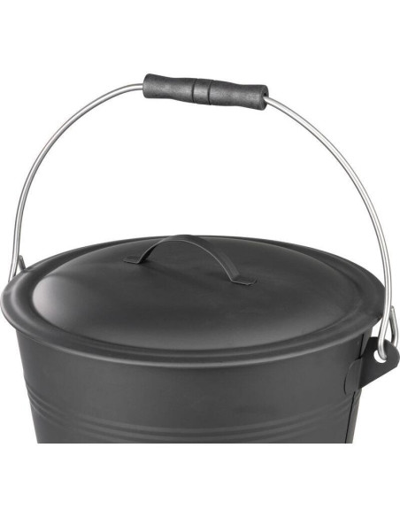 Galeata/recipient pentru cenusa, metal, negru, 8 L, Strend Pro