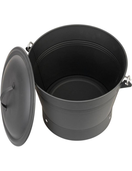 Galeata/recipient pentru cenusa, metal, negru, 8 L, Strend Pro