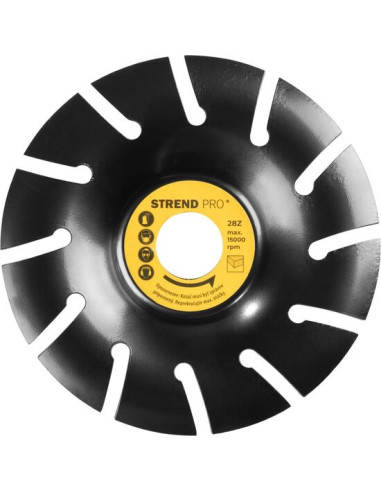 Disc circular slefuit, modelat, otel carburat, pentru lemn, plastic, gips-carton, 125 mm, Strend Pro
