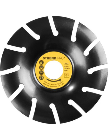 Disc circular slefuit, modelat, otel carburat, pentru lemn, plastic, gips-carton, 125 mm, Strend Pro