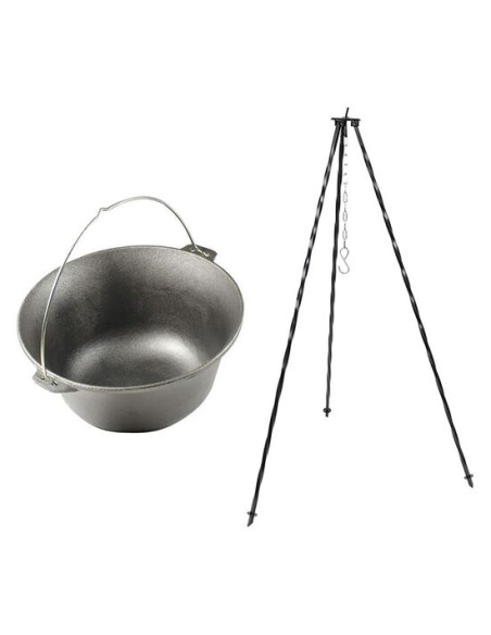Set ceaun fonta cu trepied metalic, 10.8 L, Premium
