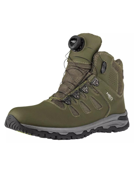 Bocanci de lucru, O2, SR, FO, sireturi cu buton de blocare, piele nabuc, marimea 40, NEO