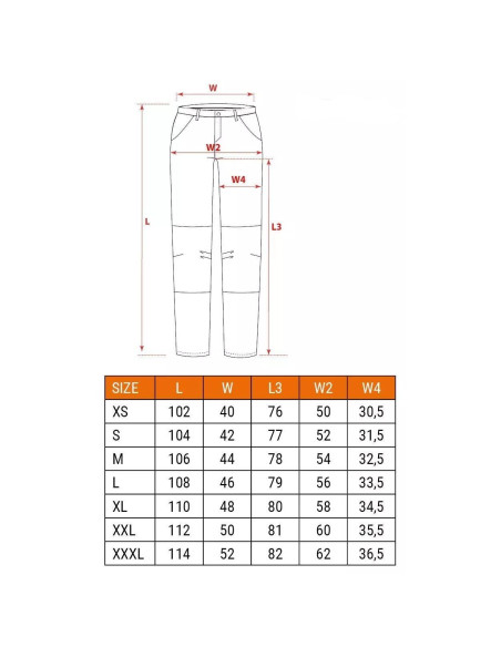 Pantaloni de lucru, poliester, bumbac, intariri genunchi, model Mix&Match, bej, marimea XL/54, NEO