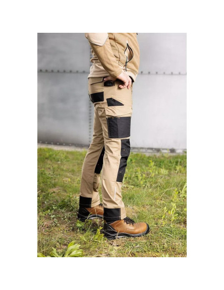 Pantaloni de lucru, poliester, bumbac, intariri genunchi, model Mix&Match, bej, marimea XL/54, NEO