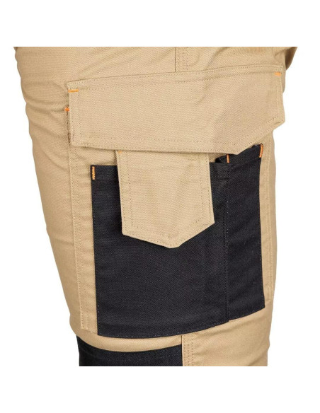Pantaloni de lucru, poliester, bumbac, intariri genunchi, model Mix&Match, bej, marimea XL/54, NEO