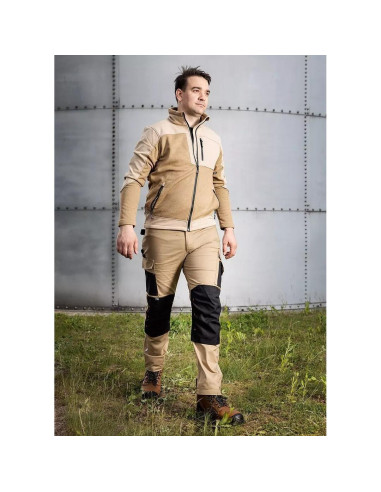 Pantaloni de lucru, poliester, bumbac, intariri genunchi, model Mix&Match, bej, marimea XL/54, NEO