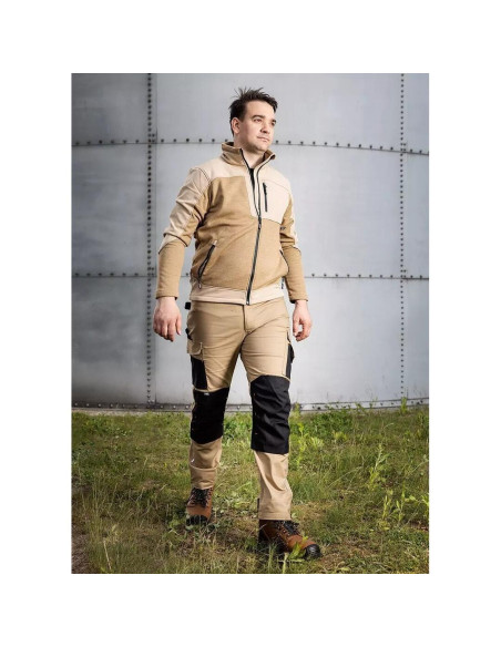 Pantaloni de lucru, poliester, bumbac, intariri genunchi, model Mix&Match, bej, marimea XL/54, NEO