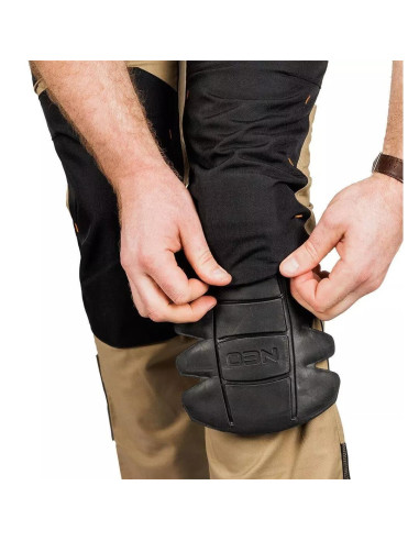 Pantaloni de lucru, poliester, bumbac, intariri genunchi, model Mix&Match, bej, marimea XL/54, NEO