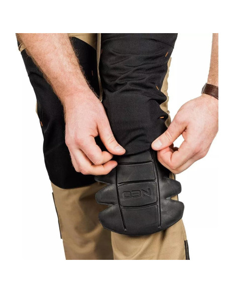 Pantaloni de lucru, poliester, bumbac, intariri genunchi, model Mix&Match, bej, marimea XL/54, NEO