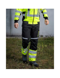 Pantaloni de lucru, reflectorizanti, negru si galben, model Hi-Vis, marimea M/50, NEO 2