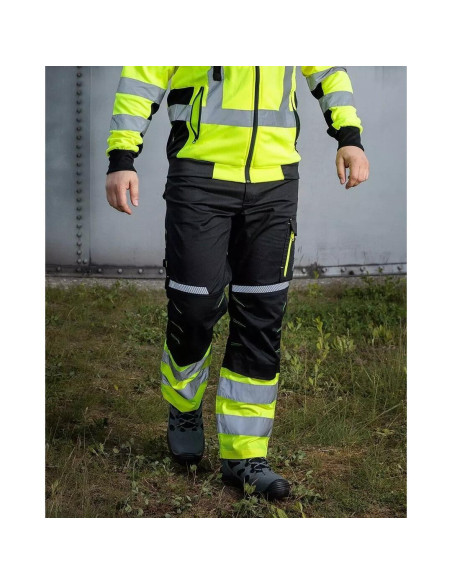 Pantaloni de lucru, reflectorizanti, negru si galben, model Hi-Vis, marimea M/50, NEO