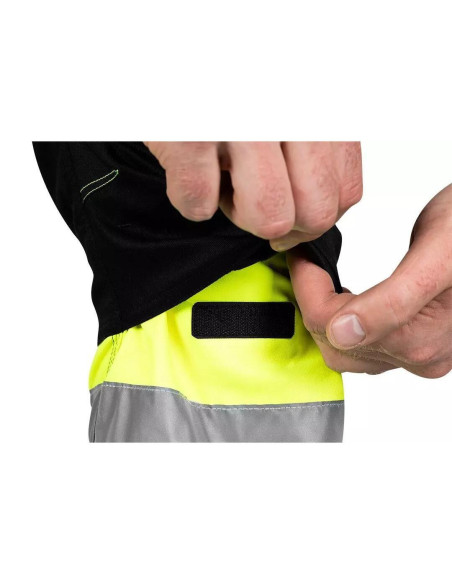 Pantaloni de lucru, reflectorizanti, negru si galben, model Hi-Vis, marimea M/50, NEO