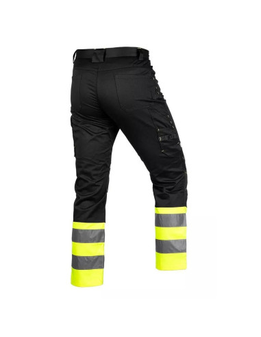 Pantaloni de lucru, reflectorizanti, negru si galben, model Hi-Vis, marimea M/50, NEO
