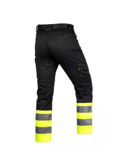 Pantaloni de lucru, reflectorizanti, negru si galben, model Hi-Vis, marimea M/50, NEO