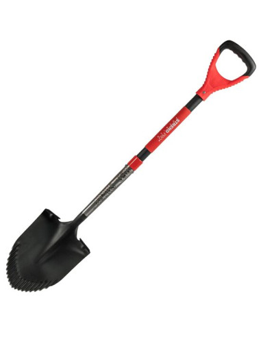 Harlet, cazma, ascutit, cu margini zimtate, coada fibra de sticla, 22x30x115 cm, Strend Pro Premium RedShark