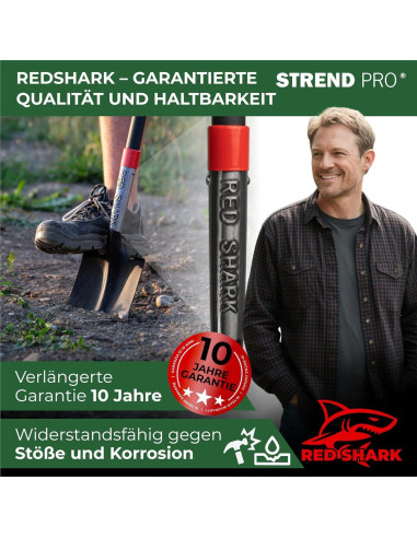 Harlet, cazma, ascutit, cu margini zimtate, coada fibra de sticla, 22x30x115 cm, Strend Pro Premium RedShark