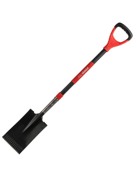 Harlet, cazma, drept, cu capat zimtat, coada fibra de sticla, 17x30x115 cm, Strend Pro Premium RedShark