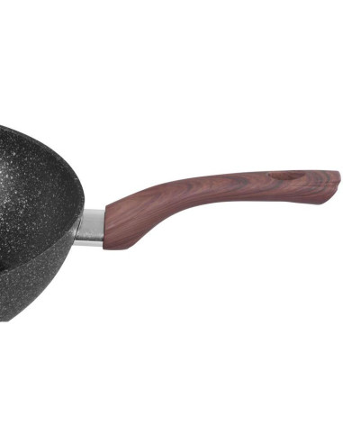 Tigaie tip Wok cu maner de lemn, 28 cm, Magic Home