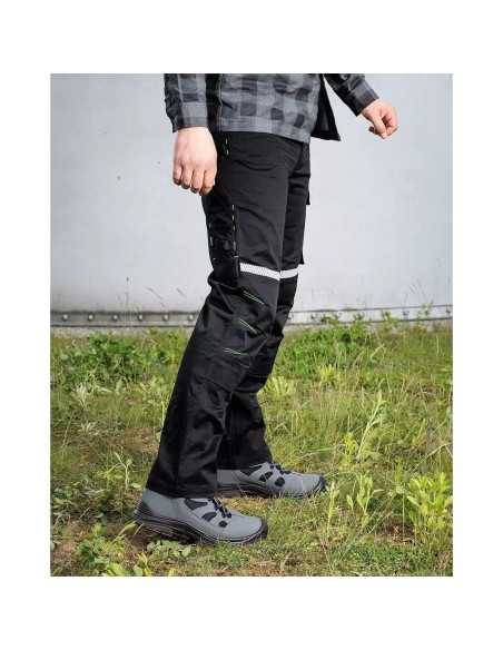 Pantaloni de lucru, bumbac, poliester, intariri genunchi, model Mix&Match, negru, marimea L/52