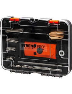 Set pentru dulgheri cu imbinari, dibluri, burghie, suruburi, cuie, opritor adancime, 55 piese