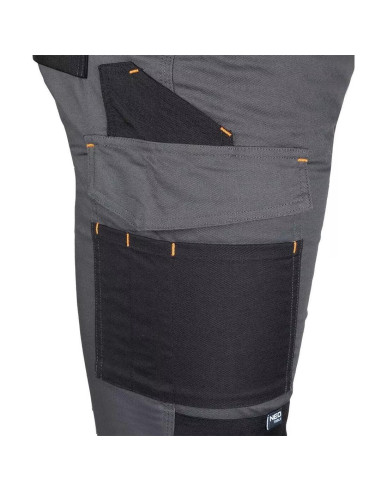 Pantaloni de lucru, poliester, bumbac, intariri genunchi, model Mix&Match, gri, marimea L/52, NEO