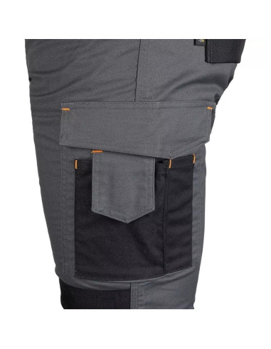 Pantaloni de lucru, poliester, bumbac, intariri genunchi, model Mix&Match, gri, marimea L/52, NEO