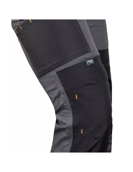 Pantaloni de lucru, poliester, bumbac, intariri genunchi, model Mix&Match, gri, marimea L/52, NEO