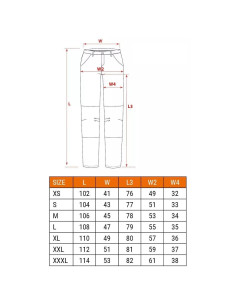 Pantaloni de lucru, bumbac, poliester, intariri genunchi, model Mix&Match, gri, marimea XL/54, NEO 2