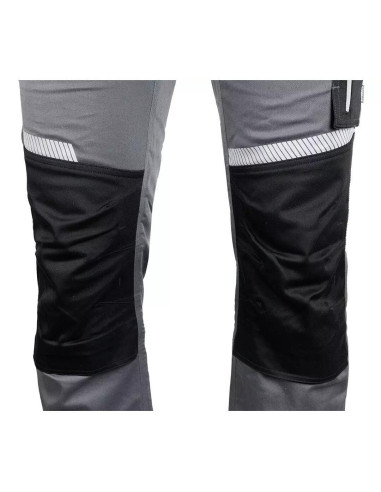 Pantaloni de lucru, bumbac, poliester, intariri genunchi, model Mix&Match, gri, marimea XL/54, NEO