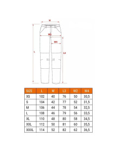 Pantaloni de lucru, poliester, bumbac, intariri genunchi, model Mix&Match, bej, marimea L/52, NEO 2