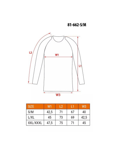 Bluza de corp termica, model Coolmax, albastru, marimea S/M, NEO
