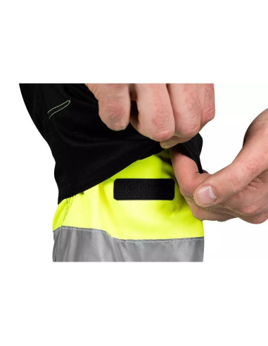 Pantaloni de lucru, reflectorizanti, negru si galben, model Hi-Vis, marimea XL/54, NEO