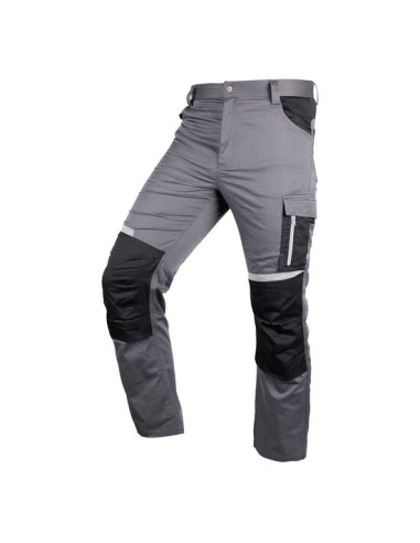 Pantaloni de lucru, bumbac, poliester, intariri genunchi, model Mix&Match, gri, marimea M/50, NEO
