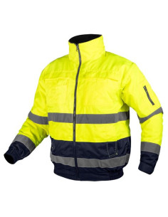 Geaca de lucru, vesta, 3 in 1, reflectorizanta, poliester, galben, model Hi-Vis, marimea M/50