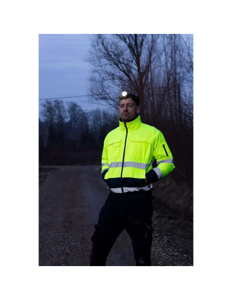 Geaca de lucru, vesta, 3 in 1, reflectorizanta, poliester, galben, model Hi-Vis, marimea M/50