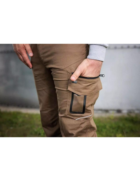 Pantaloni de lucru, bumbac si poliester, model Mix&Match, maro, marimea XXL/56, NEO